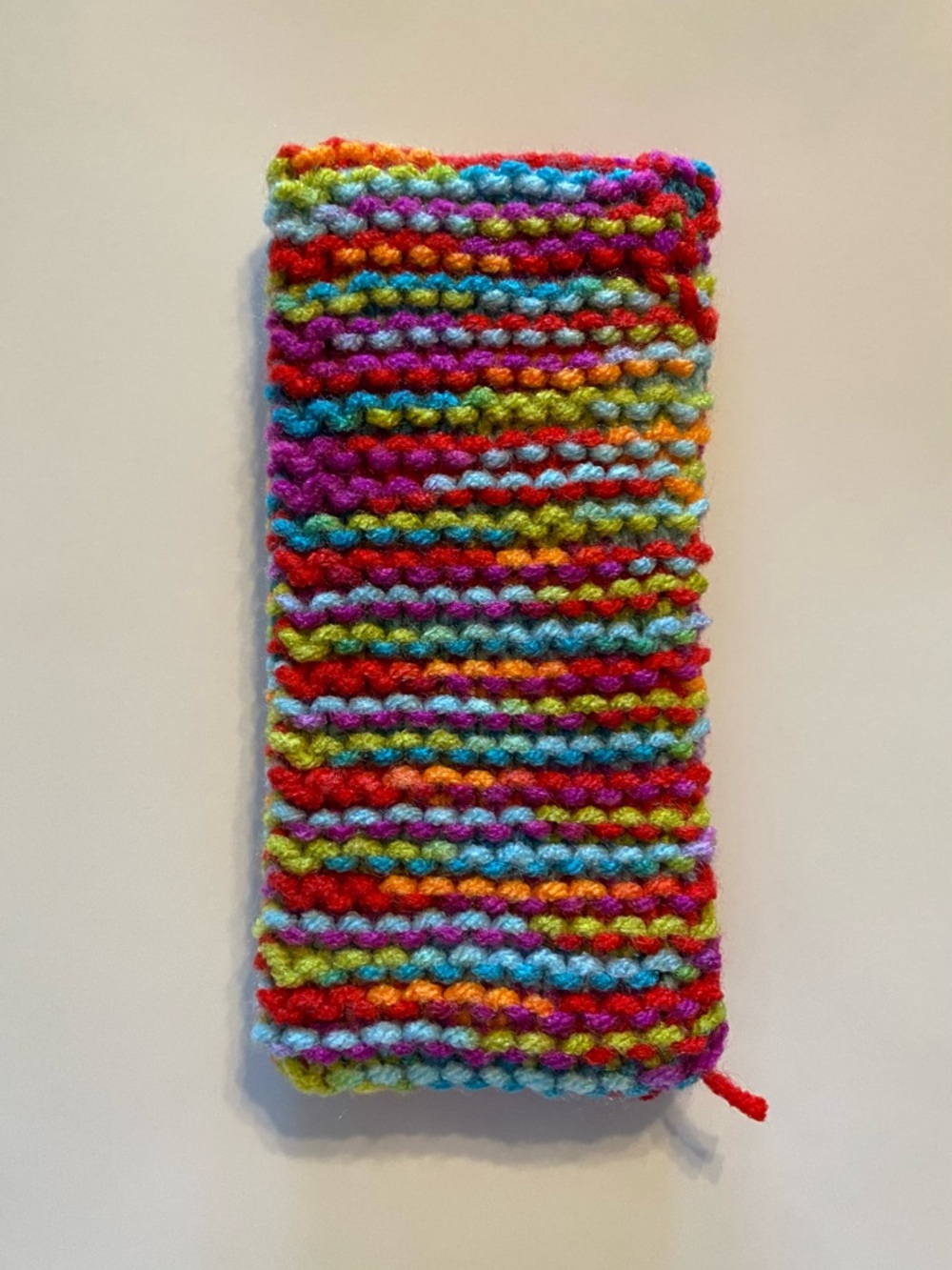 Hand-knit Multicolored Bookmark